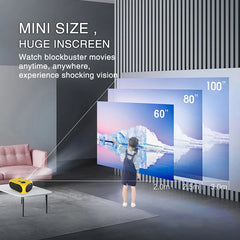 Home Theater M24 Mini Projector Supports 1080P Decoding Built-in Audio