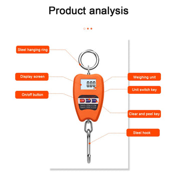 Portable Electronic Luggage Scale Multifunctional Digital Scales LCD