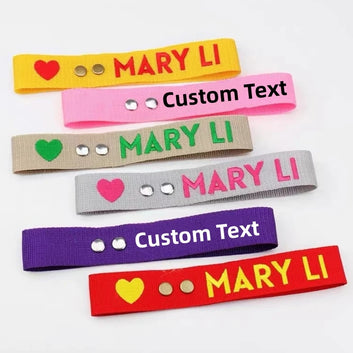 Customizable Name Tag Strap Personalized Embroidery Your Text