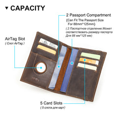 Customized Genuine Leather Passport Holder Ticket Passport Covers