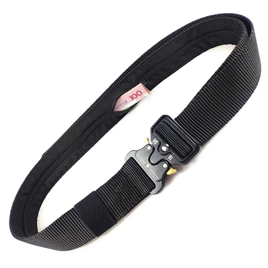 Men Tactical Hidden Cash Belt 130cm Outdoor Travel Money Anti Theft