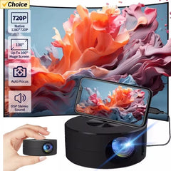 Yt200 smart projector led mobile video home theater media player kids