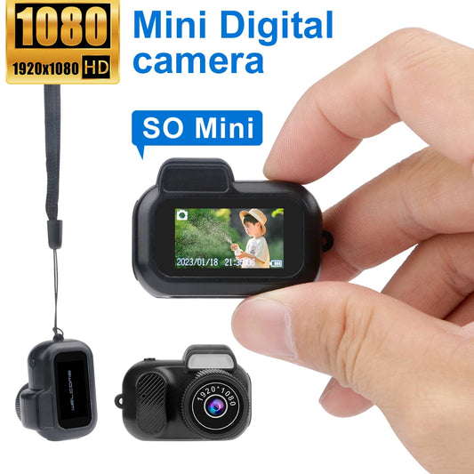 Retro Mini Camera with Screen Indoor Home Outdoor 1080p HD Portable