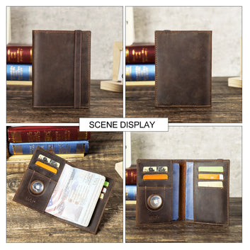 Customized Genuine Leather Passport Holder Ticket Passport Covers